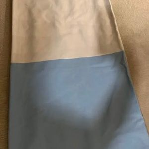 Pottery Barn Teen light blue and white color block curtains. Like new.